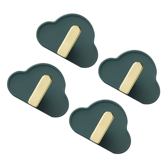 4 Pcs Hook up Heavy Duty Plastic Hangers Backpack Hooks Key Bag Wall for Hanging Punching-free