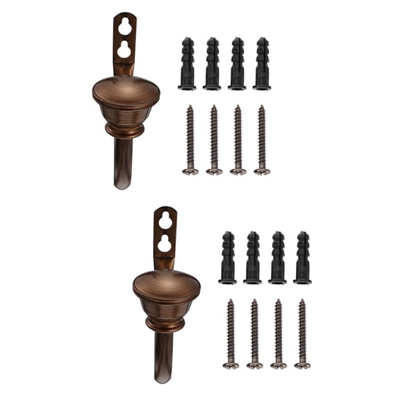 4 Pcs Hook up Home Decor Drapery Tieback Transparent Curtains Rod Hooks Metal Kitchen Decoration for Bedroom Tiebacks