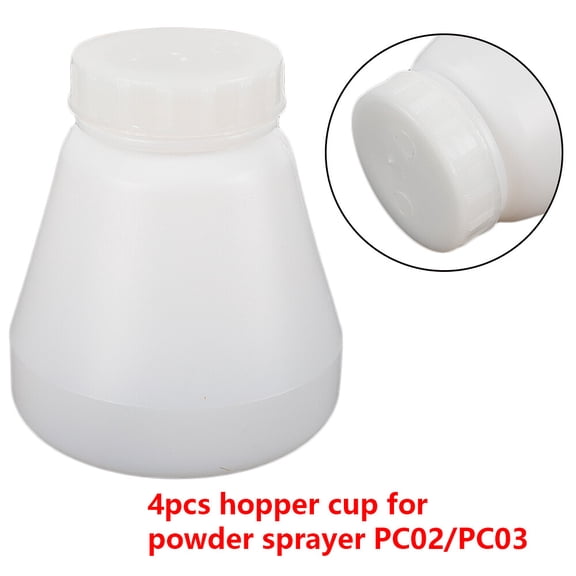 4 Pcs Hopper Cup Bottle for Powder Coating System Pc02 Pc03 Paint Spray Gun