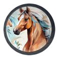 thumbnail image 1 of 4 Pcs Horse Knobs for Kitchen Cabinet Cupboard Dresser Bookcase Drawer Pulls Handles Round Home Decor, 1 of 8