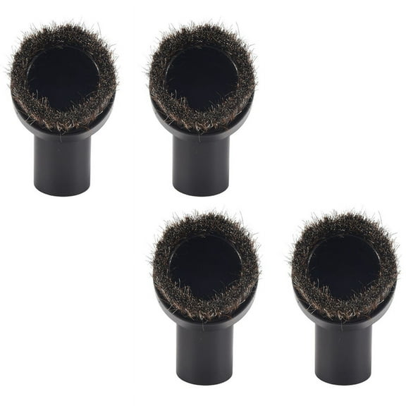 4 Pcs Horsehair Bristle Vacuum Cleaner Round Dusting Brush Replacement, Corner/Track Cleaning Tools,Inner Dia 32mm