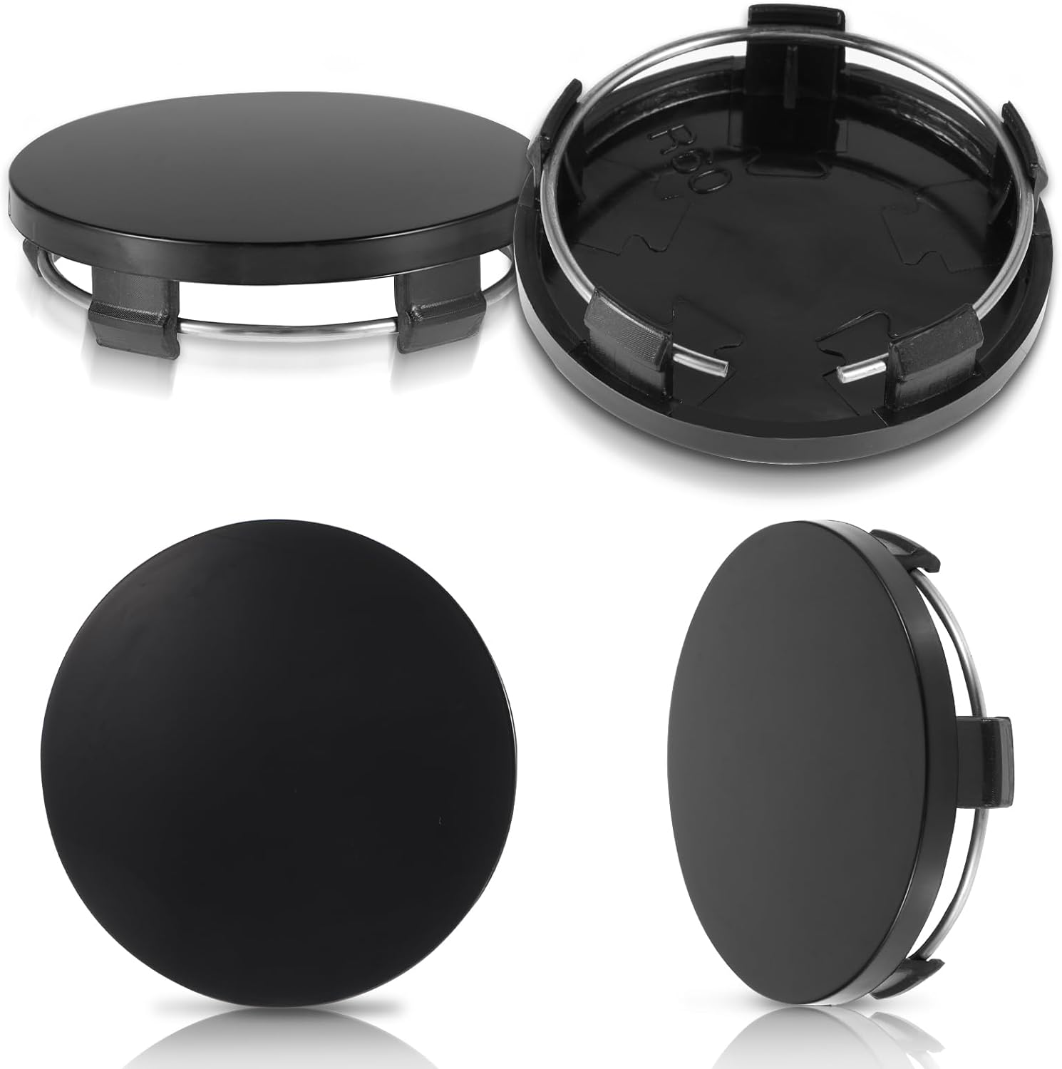 4 Pcs Hub Caps, Universal ABS Wheel Hub Caps 60 mm/2.36 Inch, Snap-in ...