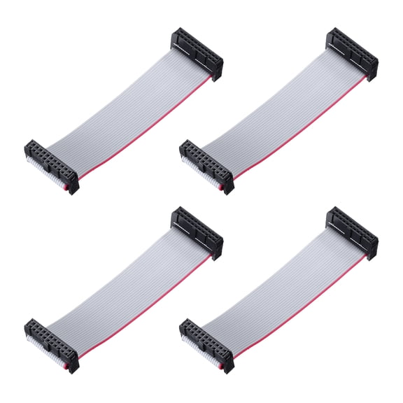 4 Pcs IDC Flat Ribbon Cable, 2.54mm Pitch 28mm Width 10cm Long 22 Pin FC to FC Flat Ribbon Connector Jumper Wire for PC