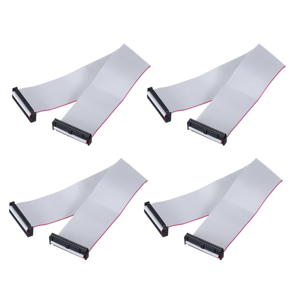 4 Pcs IDC Flat Ribbon Cable, 2.54mm Pitch 42mm Width 30cm Long 34 Pin FC to FC Flat Ribbon Connector Jumper Wire for PC