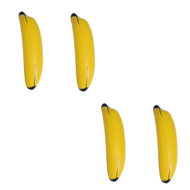 4 Pcs Inflatable Banana Fruit Props Baby Toys Blow up Banana for The