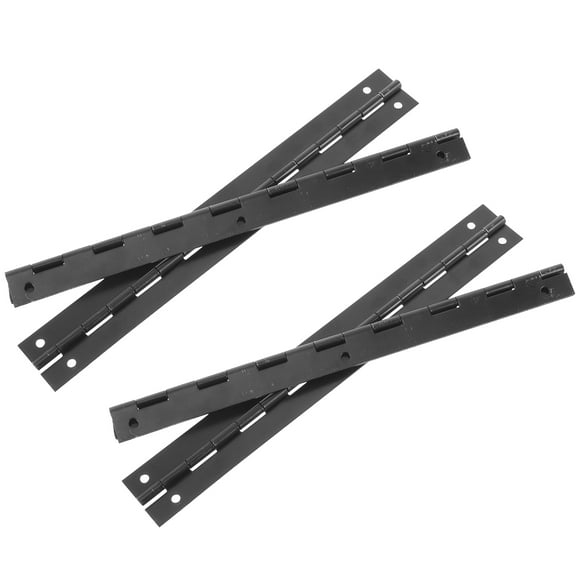 4 Pcs Iron Hinges Foldable Piano Bench Organizer Garage Black