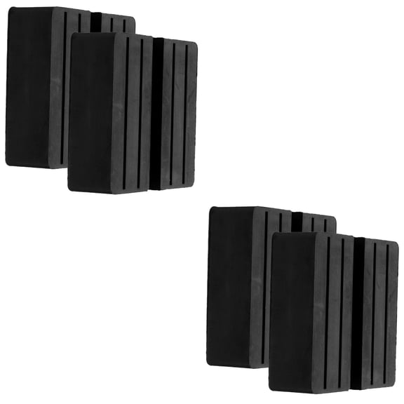 FUEENIRVA 4-Pack Rubber Floor Jack Pads with Slotted Design for Enhanced Car Lifting Safety and