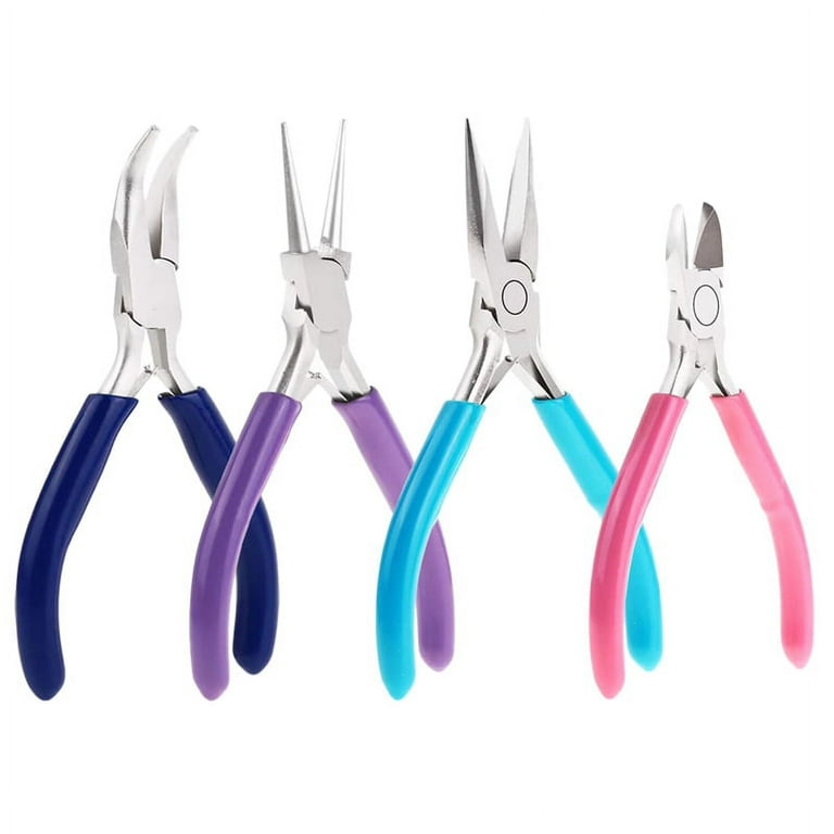 4 Pcs Jewelry Making Tools Kit Jewelry Pliers with Needle Nose Pliers for  Crafts Wire Wrapping Jewelry Making Supplies
