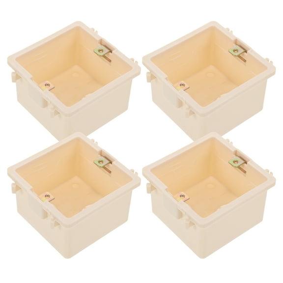 4 Pcs Junction Box PVC Wall Socket Boxes Plastic Socket Box Conduit Box Flame Retardant Boxes
