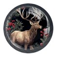 thumbnail image 1 of 4 Pcs Jungle Elk Knobs for Kitchen Cabinet Cupboard Dresser Bookcase Drawer Pulls Handles Round Home Decor, 1 of 8