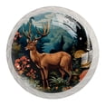 thumbnail image 1 of 4 Pcs Jungle Elk Knobs for Kitchen Cabinet Cupboard Dresser Bookcase Drawer Pulls Handles Round Home Decor, 1 of 8