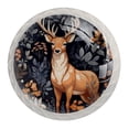 thumbnail image 1 of 4 Pcs Jungle Elk Knobs for Kitchen Cabinet Cupboard Dresser Bookcase Drawer Pulls Handles Round Home Decor, 1 of 8