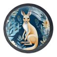 thumbnail image 1 of 4 Pcs Kangaroo Knobs for Kitchen Cabinet Cupboard Dresser Bookcase Drawer Pulls Handles Round Home Decor, 1 of 8