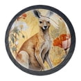 thumbnail image 1 of 4 Pcs Kangaroo Knobs for Kitchen Cabinet Cupboard Dresser Bookcase Drawer Pulls Handles Round Home Decor, 1 of 8