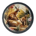 thumbnail image 1 of 4 Pcs Kangaroo Knobs for Kitchen Cabinet Cupboard Dresser Bookcase Drawer Pulls Handles Round Home Decor, 1 of 8