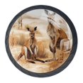 thumbnail image 1 of 4 Pcs Kangaroo Knobs for Kitchen Cabinet Cupboard Dresser Bookcase Drawer Pulls Handles Round Home Decor, 1 of 8