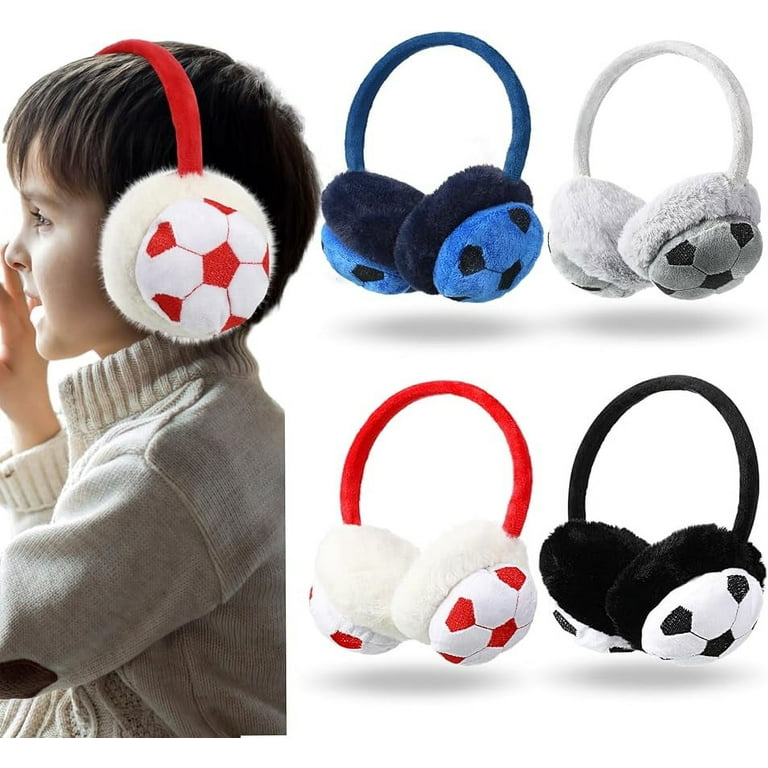 Pcs Kids Earmuffs Football Pattern Plush Earmuffs Adjustable