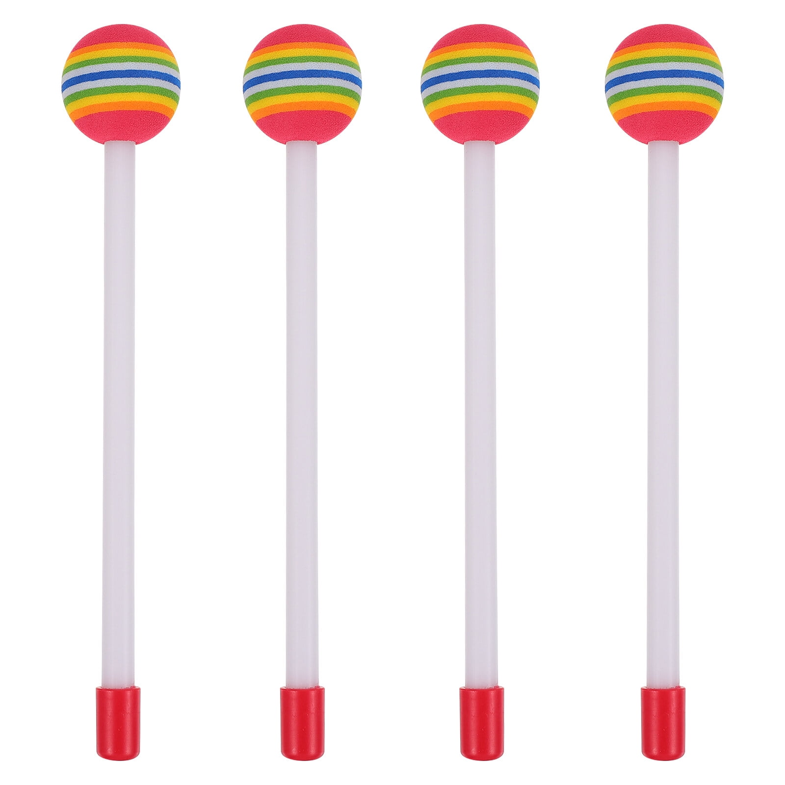 4 Pcs Kids Practicing Drum Sticks Rainbow Color Drumstick Music Instrument Toy