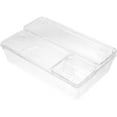 thumbnail image 1 of 4 Pcs Kitchen Organizer Storage Box Plastic Drawers Shallow Small Cube Lipstick Tray Vanity Bathroom Trays Jewelry, 1 of 6