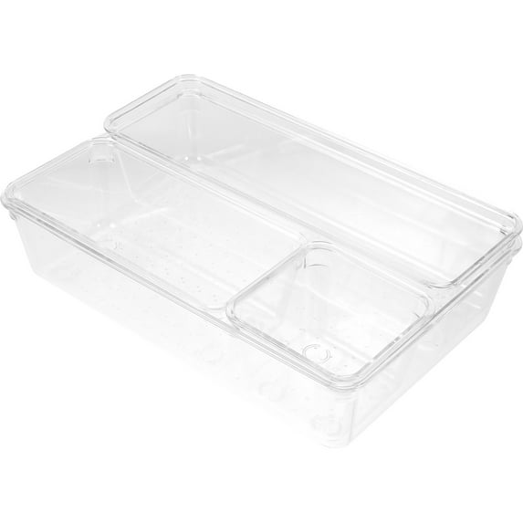 4 Pcs Kitchen Organizer Storage Box Plastic Drawers Shallow Small Cube Lipstick Tray Vanity Bathroom Trays Jewelry