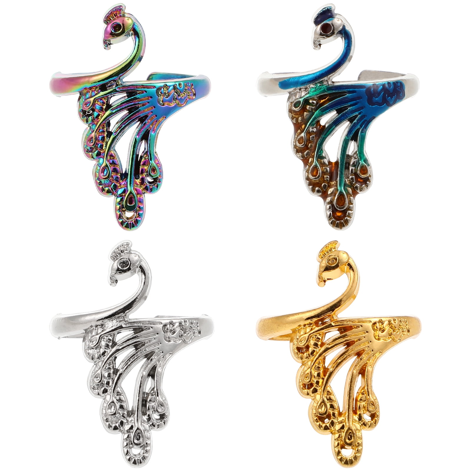 4 Pcs Knitting Loop Rings Multipurpose Yarn Guide Finger Rings