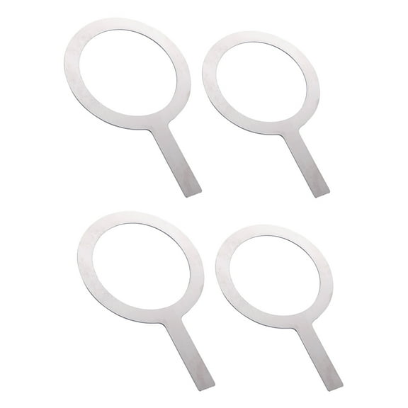 4 Pcs Know Mug Tea Cups Creme Brulee Ring Coffee Cup Ring with Handle Milk Tea Baking Rings Set Stainless Steel