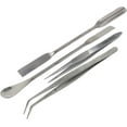 thumbnail image 1 of 4 Pcs Lab Work Kit - Double-Ended Lab Spatula Set with Tweezers Mixing, Scooping and Handling Multipurpose Laboratory Supplies, 1 of 6
