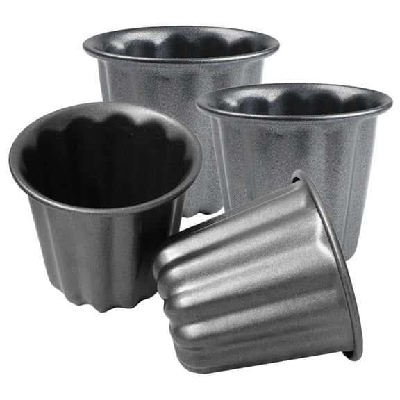TEHAUX Dariole Molds Canele Molds Easy to 4Pcs 2.59x2.24x2.24in