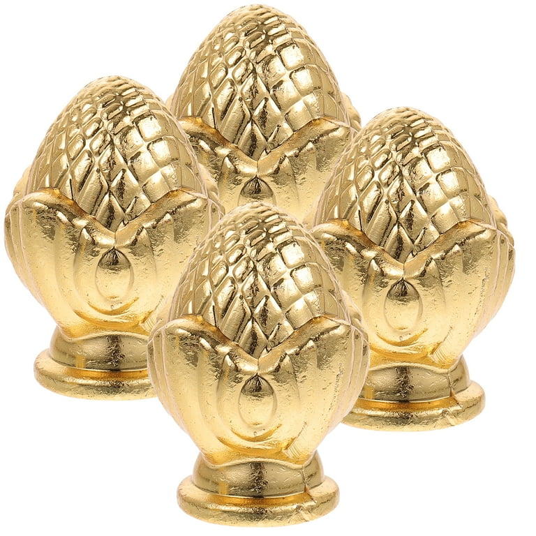 4 Pcs Lamp Shade Vintage Lamp Finials DIY Lamp Finial Golden Lamp Cap Decoration Zinc Alloy