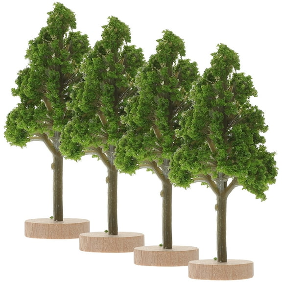 4 Pcs Landscape Decor Miniature Tree Base Small Fake for Toy Play Child
