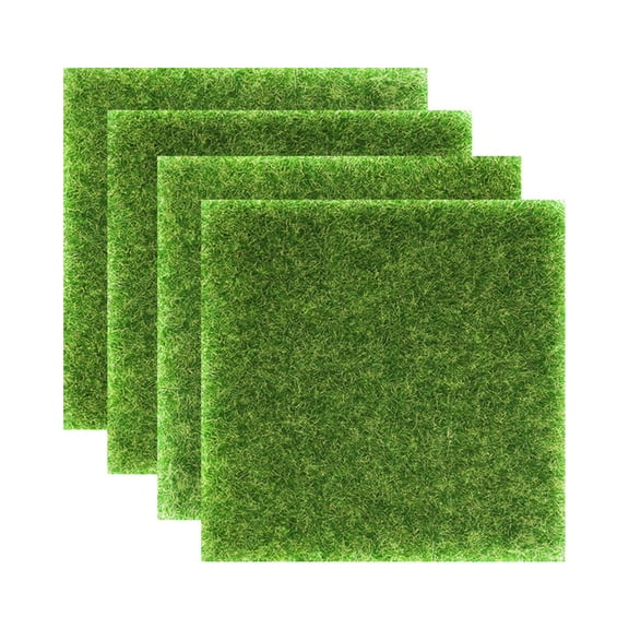 WEUVEB Artificial Moss Mat 4- Plastic Decorative Grass for Indoor and Outdoor Use