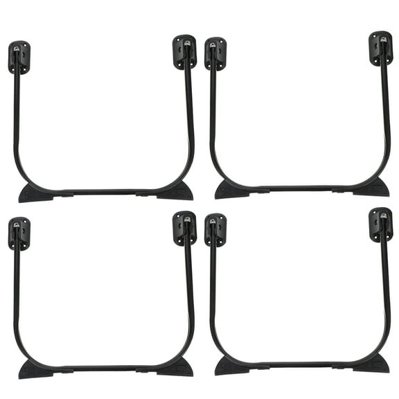 STRANDCHIC Furniture Leg Risers U Shape Metal Black 4pcs