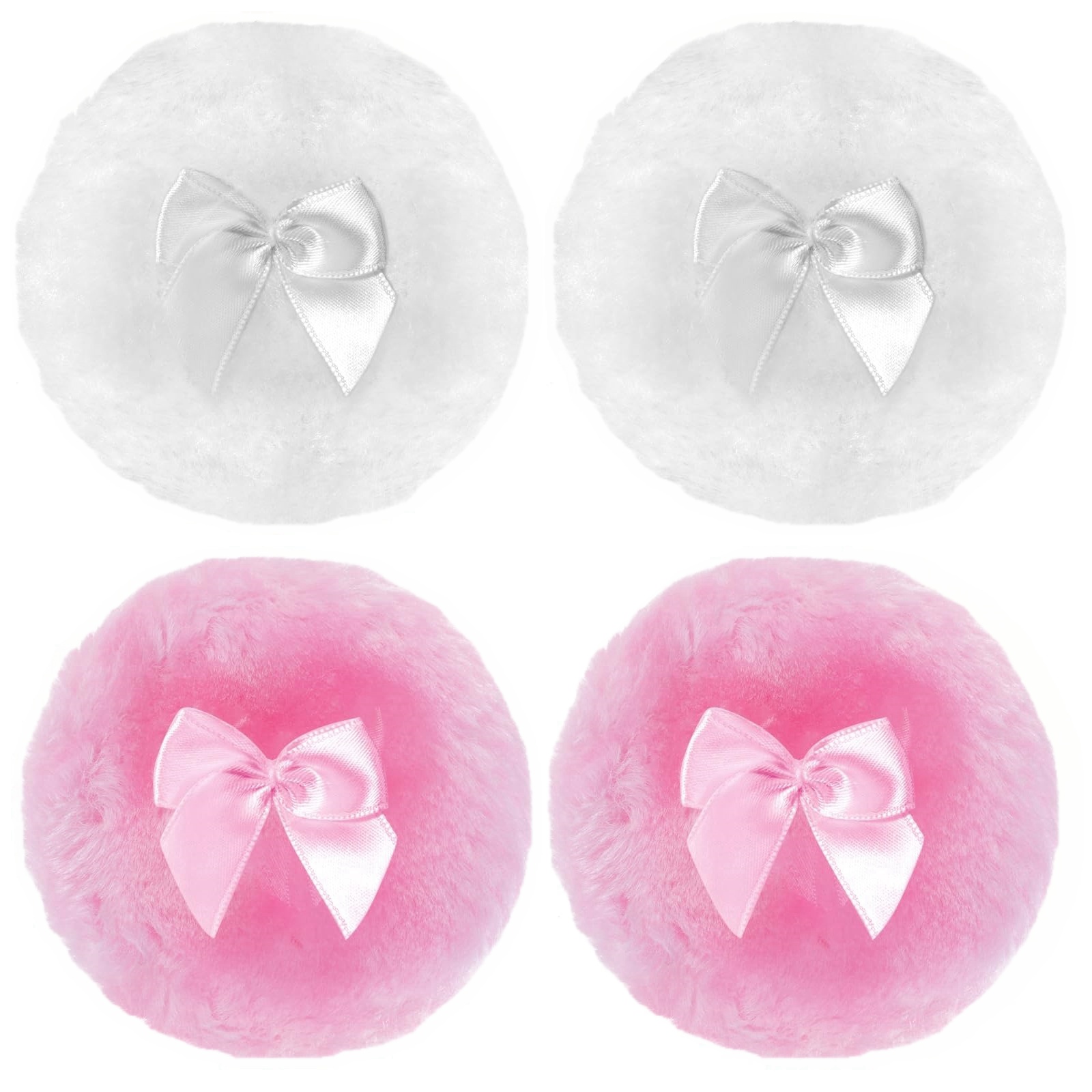 4 Pcs Large Powder Puff, 3.1in Body Powder Puff Cotton Cosmetic Puffs ...