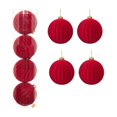 thumbnail image 1 of 4 Pcs Large Velvet Christmas Ball Ornaments, 5.91" Vintage Plastic Ball, Hanging Decoration for Xmas Party Wedding Home Decor, 1 of 6