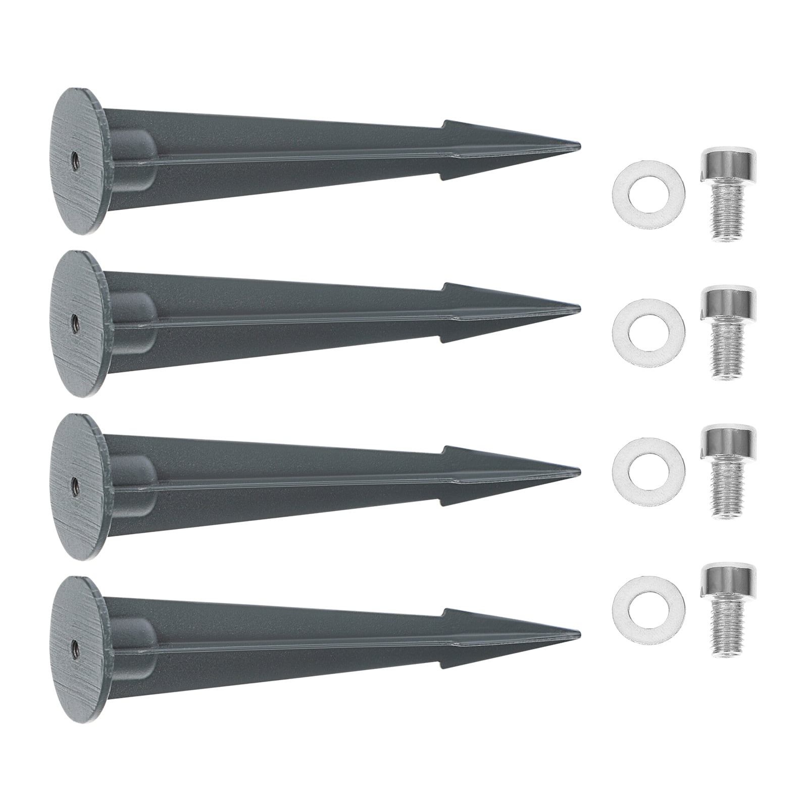 4 Pcs Lawn Light Pole Solar Light Replacement Metal Ground Stake