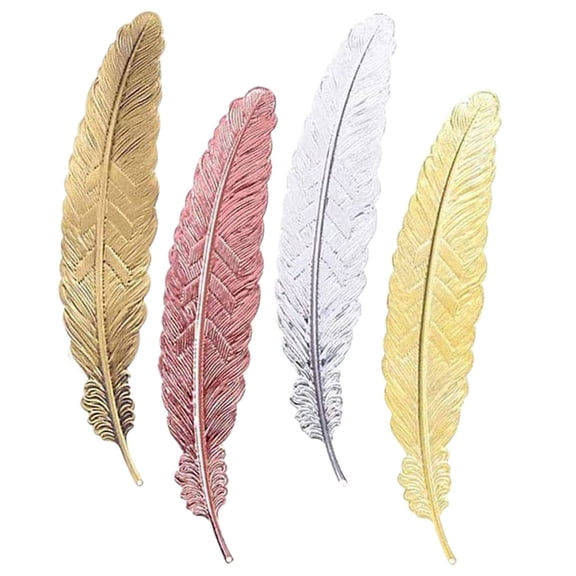 4 Pcs Leaf Bookmark Decoration Decorative Bookmarks Fashion for Kids Miss Child