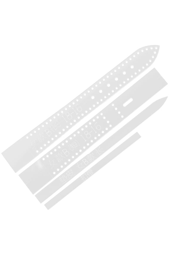 Clear Acrylic Watch Strap Templates White 4 Pieces for Watch Band Making Craft Supplies