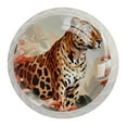 thumbnail image 1 of 4 Pcs Leopard Knobs for Kitchen Cabinet Cupboard Dresser Bookcase Drawer Pulls Handles Round Home Decor, 1 of 8