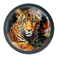thumbnail image 1 of 4 Pcs Leopard Knobs for Kitchen Cabinet Cupboard Dresser Bookcase Drawer Pulls Handles Round Home Decor, 1 of 8