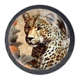 thumbnail image 1 of 4 Pcs Leopard Knobs for Kitchen Cabinet Cupboard Dresser Bookcase Drawer Pulls Handles Round Home Decor, 1 of 8