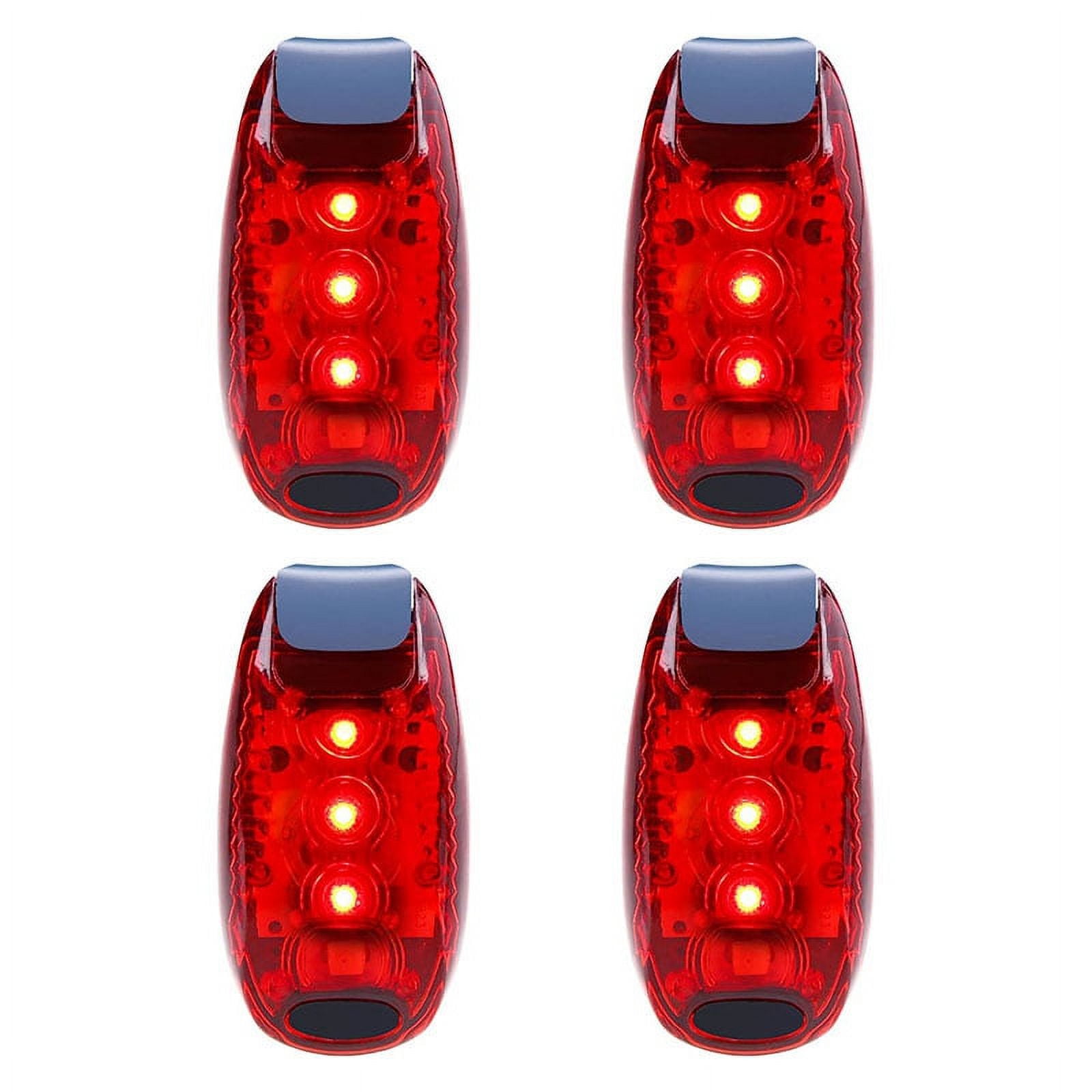 Lights Backpack Rear Red 4 Pcs Light Waterproof Red Flashing Bicycle Rear Light, Suitable for ...