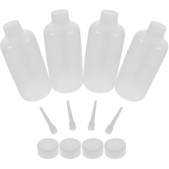 FOLOYORI Lab Wash Bottles Plastic for Cleaning Solutions 4Pcs