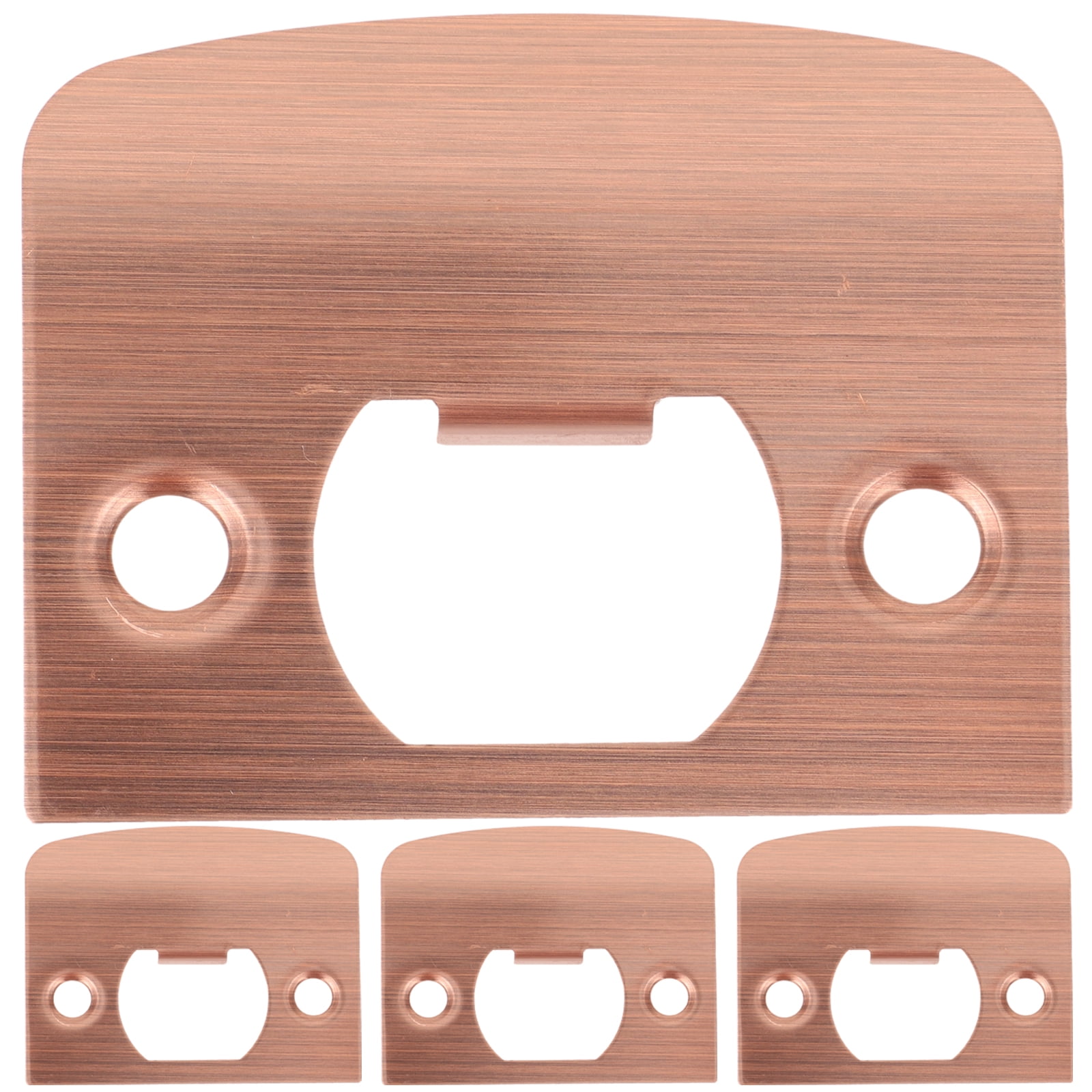 4 Pcs Lock Accessories Door Locks Deadbolt Strike Plate for Metal