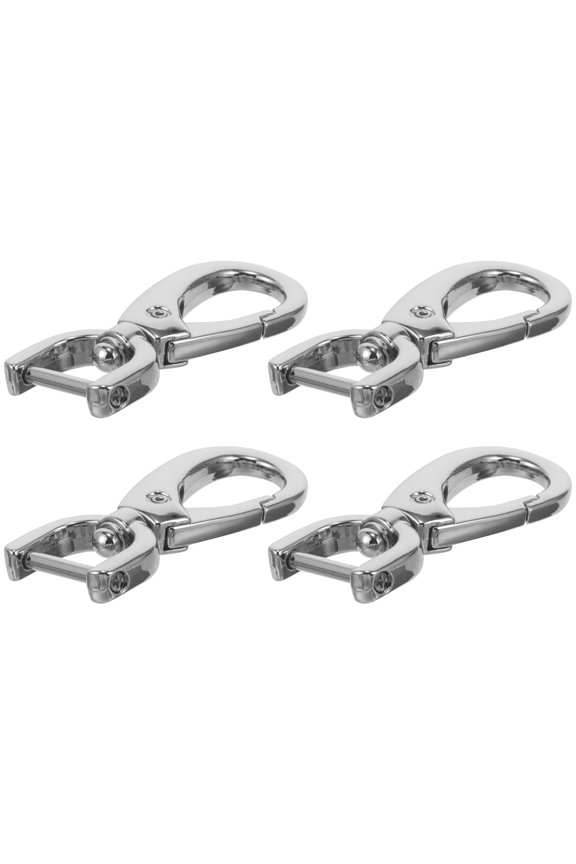 4 Pcs Luggage Hooks Alloy Slide Buckles Adjustable Iron Ring Bag Strap Replacement Snap Keychains Accessories