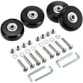 thumbnail image 1 of 4 Pcs Luggage Spare Wheels For Trolley Trolley Suitcase 45X18 Mm, Replacement Caster Rubber Metal Luggage Kit Swivel Bearings Repair Wheels Black, 1 of 5