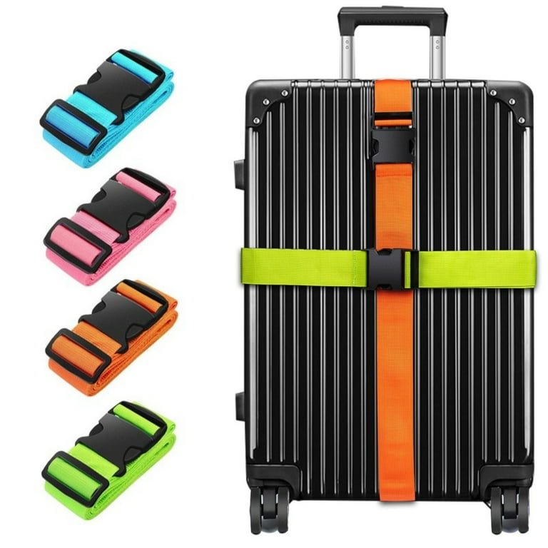 4 Pcs Luggage Straps for Suitcases TSA Approved Travel Belt Suitcase Belt Suitcase Straps TSA Approved Luggage Belt Strap Luggage Attachment Strap