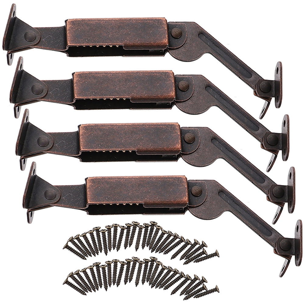 4 Pcs Luggage Support Hinge Hinges and Latches for Wood Boxes Drop down