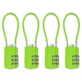 thumbnail image 1 of Uxcell Luggage Travel Lock, Digit Cable Combination Lock Width Body with Cable for Suitcase Green 13.5cm, 1 of 7