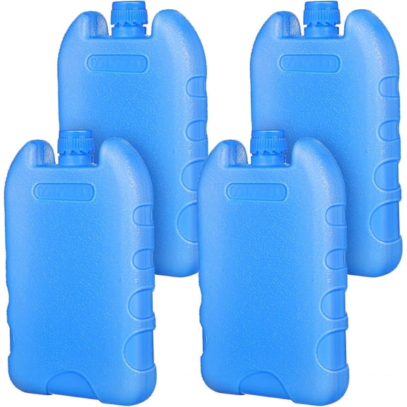 4 Pcs Lunch Box Ice Packs, Reusable Water-Filled & Portable Freezer Blocks for Coolers, Office and Outdoor Use