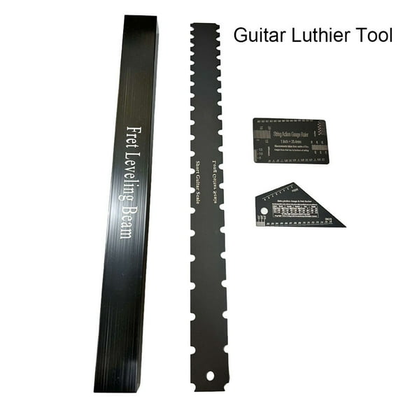 4 Pcs Luthier Tools Guitar Neck Straight Edge Fret Leveling Beam Ruler Kit Set